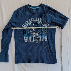 Kids Medium,  Blue Graphic Long Sleeve Thermal Tee